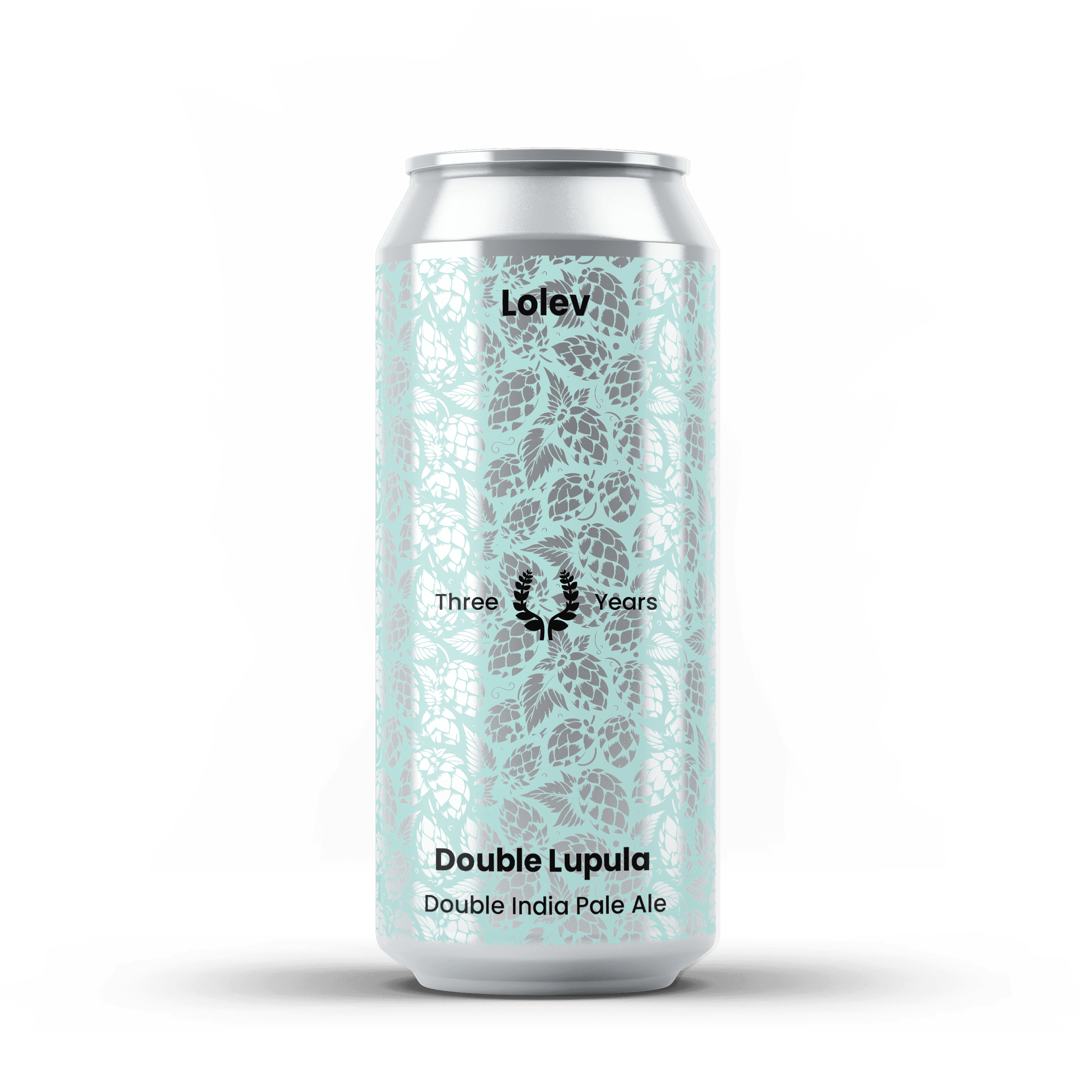 Double Lupula Anniversary beer can